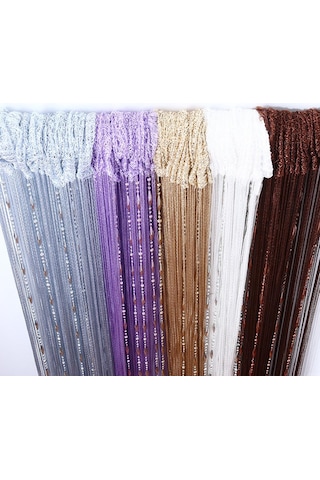 1mx2m Dekoratif Damla Zincir Boncuk Pencere Kapı Perdesi Perde İpi Kapı Oda Bölücü Siyah