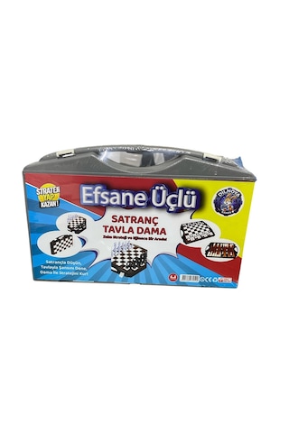 Çantalı Efsane 3 Lü Satranç Tavla Dama Seti 9542