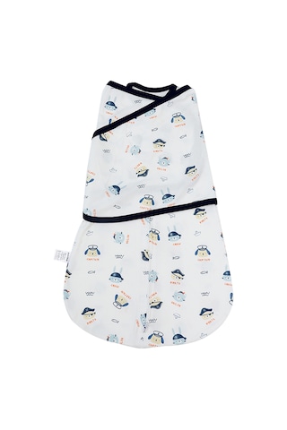 Xindoker Yeni Doğan Bebek Pamuklu Sarıtm - Kaptan Desenli, 3-4 Ay İçin M Bedeni, 58x85cm