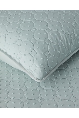 Lexroo Amabile Kesmeli Tek Kişilik Yatak Örtüsü Takımı 160x220 Cm Su Yeşili Çok Renkli