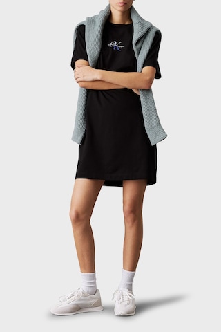 Calvin Klein Bayan Elbise J20j225273 Beh Siyah Siyah