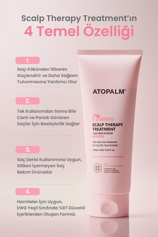 Hamileler İçin Silikonsuz Dökülme Karşıtı Saç Kremi Atopalm Maternity Care Scalp Therapy Treatment