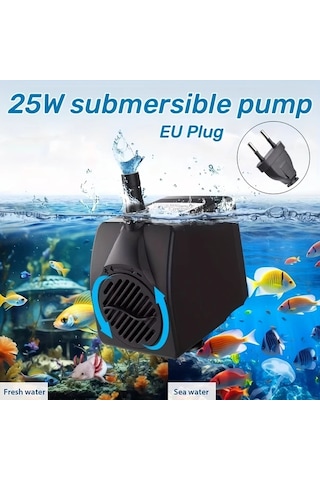 Motion003 1 Adet 25w Cok Fonksiyonlu Yan Emisli Balik Tanki Su Pompasi Sessiz Daldirma Mini Su Pompasi Bahce Ve Akvaryum İcin 1500 2000l S 1pc
