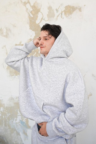 Gri Melanj Cozy Basic Oversize Sweatshirt Gri Melanj