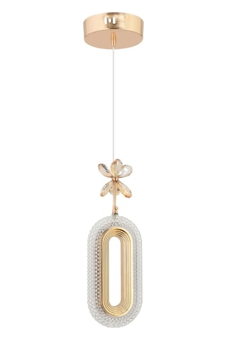 Led Alfa Tekli Gold Ledli Kristal Taşlı Led Avize Oturma Odası Yatak Odası Koridor Gold