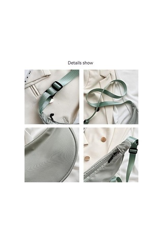 Moda Kadın Çantası Naylon Crossbody Hafif Günlük Kullanım İçin Tek Omuz Askılı Şık Koltuk Altı Çanta Yeşil
