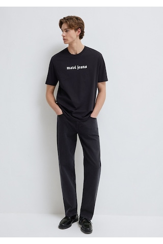 Mavi - Mavi Jeans Baskılı Siyah Tişört 0613201-900 Siyah