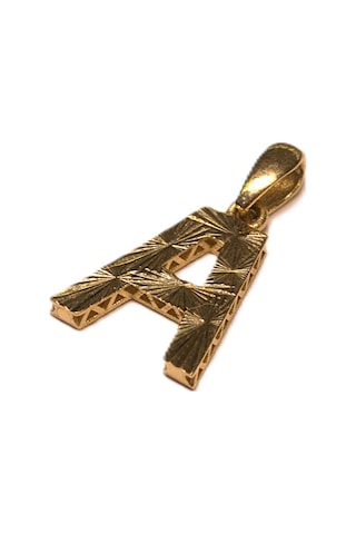 Altın 3 Boyutlu A Harfi