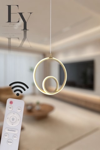 Ey Shop Eskitme Damla Göz Model 3 Renk Kumandalı Led Avize Eskitme Gold