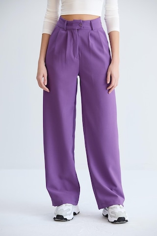 Sortie Collection Rahat Kesim Klasik Model Kumaş Pantolon Mor-mor Mor