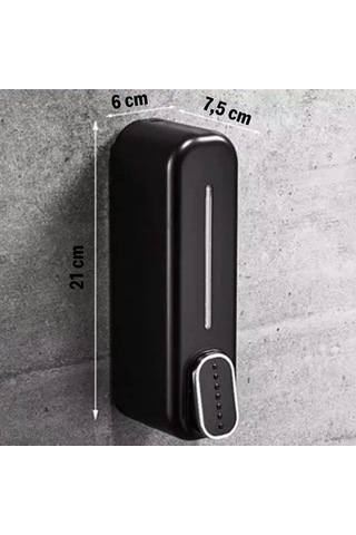 Durukar Siyah Duvara Monte Sıvı Sabunluk Dispenser 300 Ml Çok Renkli