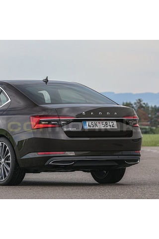 Skoda Yeni Tip Bagaj Yazısı Amblem 3D Sticker Beyaz (527218154)