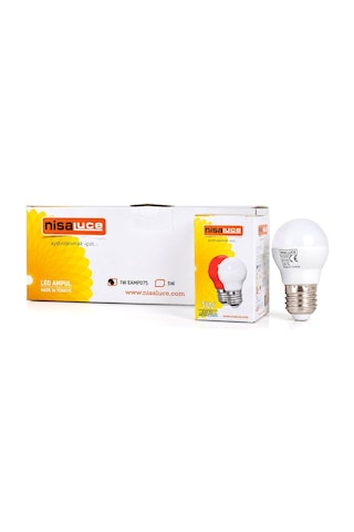 Nisaluce Yuvarlak Gece Lambası Led Ampul 1w E27 Beyaz - 10'li Paket Diğer