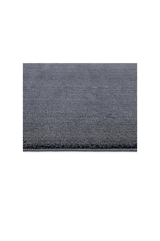 Yumuşak Peluş Halı Kaymaz Tabanlı, Yıkanabilir, Modern Dokulu Halı Koyu Gri