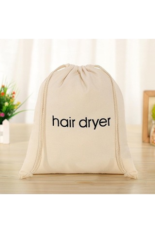 Pazly Suntek Saklama Saç Makinesi Kurutma Çantası Bej Bej Bağcıklı Ts Bej