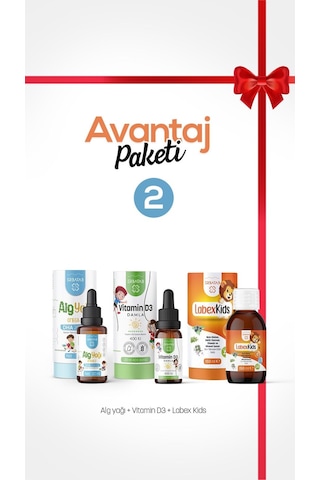 Erbatab Avantaj Paketi 2 (Labex Multivitamin, D3 Kids, Alg Yağı Omega)