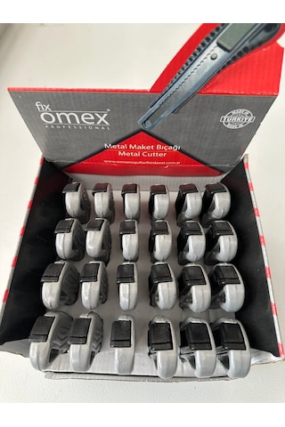 Omex Maket Bıçağı Metal 24 Adet 1 Kutu