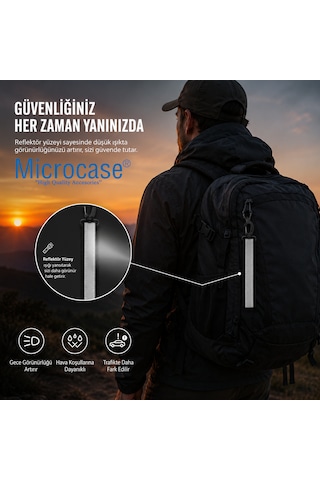 Microcase Çanta Elbise Kemer Ve Farklı Kullanım Yerleri İçin Reflöktör Uyarıcı Askılık Lacivert Al5595