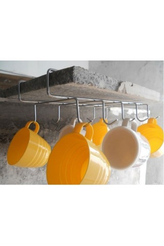 Büro Ev Ofis Mutfağı İçin 10 Kancalı Portatif Bardak Askılığı Diğer