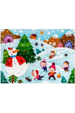 +4 Yaş Kartopu Puzzle 40 Parça (Eolo Yayınları)