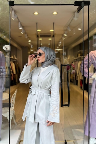 Oe25y939654 Omelya Keten Ceket Yeşil