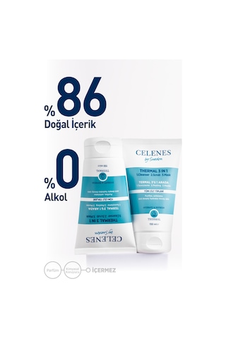 Celenes Thermal 3'ü 1 Arada Yıkama Peeling Maske 150 ML