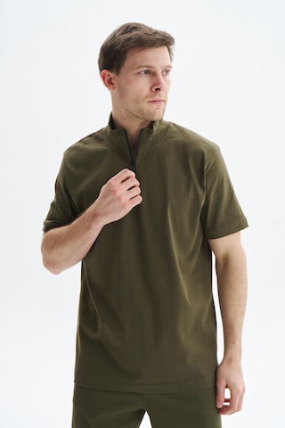 AR-MA Arma Erkek Regular Fit Basic % 100 Pamuk Süprem Dik Yaka Fermuarlı Tişört Y29344449302 Haki