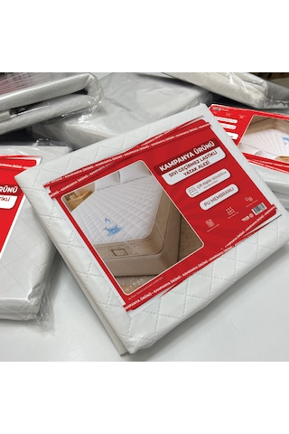 Nonwoven Kapitone Sıvı Geçirmez Yatak Alezi 4 Köşesi Fitted Lastikli Çift Kişilik Yatak Koruyucu Üst Düzey Koruma Beyaz
