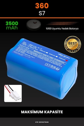360 S7 3500mah Robot Süpürge Bataryası