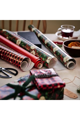 Ikea Vınterfınt Hediye Paketi Kağıdı, Çok Renkli, 3x0.7 M/2.10 M² 07215446