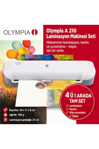 A 210 Set 4 İn 1 Trend Laminasyon Makinesi Ve 15 Adet Pvc Film