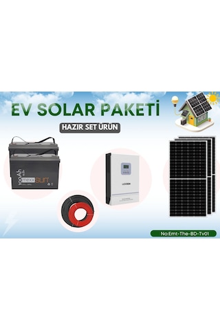 3000 Watt 3kw Akıllı Ev Güneş Paneli Hazır Sistem Bahçe Yayla Karavan Villa Paketi