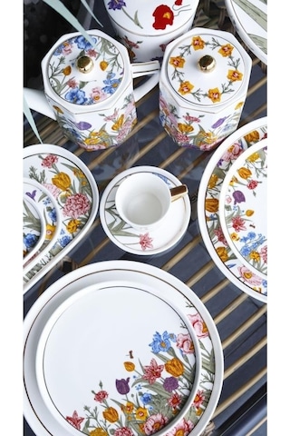 Lucky Art Olivia Bone 6'lı Servis Tabağı 21 Cm