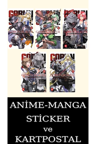 Goblin Slayer 1-2-3-4-5 Manga Seti 5 Kitap / Anime-manga Sticker Ve Kartpostal