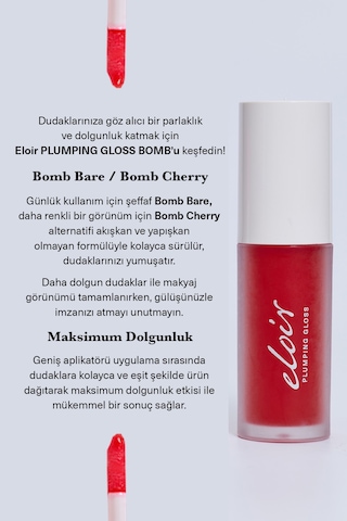 Lip Plumping Gloss Cherry Bare Dudak Parlatıcısı Nemlendirici Dolgunlaştırıcı Cherry Bare