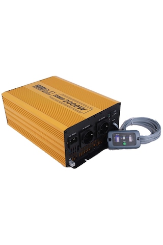 Mexxsun 12V Volt  2000W Watt Tam Sinüs Şarjlı Ekranlı Inverter