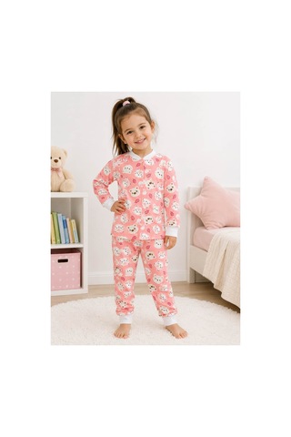 Melfa Kız Çocuk Pijama Takımı Pembe