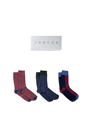 Erkek Mataro 3'lü Soket Çorap Renkli