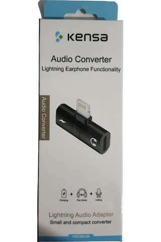Kensa Yeni Nesil İphone Uyumlu Lightning Şarj Kulaklık Dönüştürücü