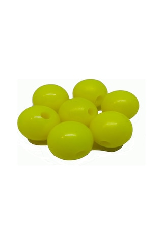 Sazan Rig Yüzen Fluo Limon Yeşil Yuvarlak Boncuk 12 Mm(Dar Delik)