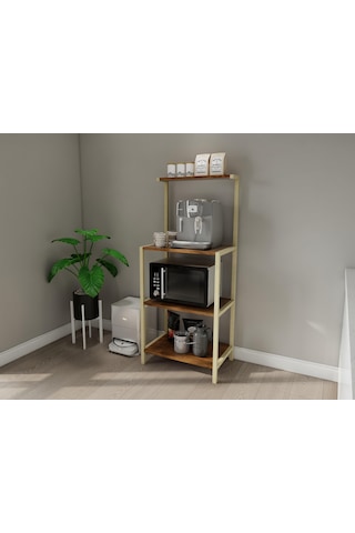 Sali Kahve Köşesi Çok Amaçlı Mutfak Mikrodalga Dolabı Amalfi Renk