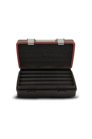 Akmanlarlaser Lubinski Humidor Seyahat Tipi Puro Kutusu Siyah - Gümüş