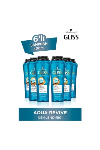 Gliss Aqua Revive Nemlendirici Şampuan 6 x 400 ML