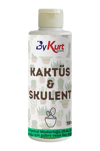 Bykurt Kaktüs & Sukulent Besini 100ml Yavru Ve Çiçek Gelişimini Destekleyen Organik Besin 100 ML