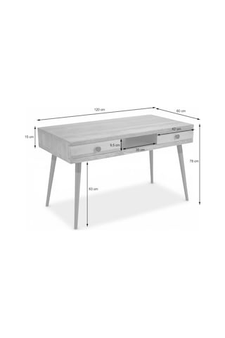 Mobenta Modest Desk Masif Çalşıma & Laptop Masası, 2 Çekmece 1 Bölme - 120 Cm, Cv Ceviz - Ahşap