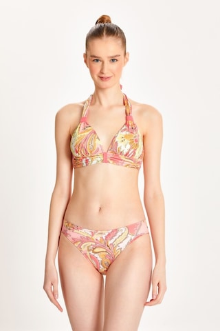 Too Salty Swimwear Kadın Renkli Şal Desen Toparlayıcı Boyundan Bağlı Klasik Bel Bikini Takımı 24s108st Renkli