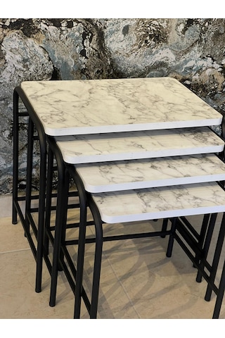 Aslanstore Metal Ayaklı Zigon Sehpa