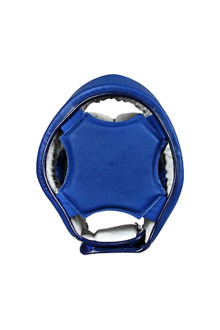 Dosmai Deri Yüz Korumalı Kick Boks Muay Thai Maç Kaskı Mavi Ko371 Mavi