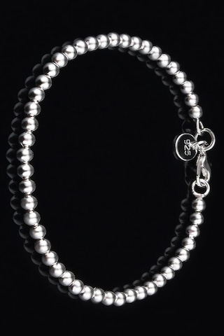 Gümüş Top Erkek Bileklik Zincir 20Cm 9Gr 4Mm Msn19B