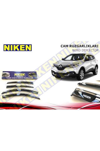 Renault Kadjar Cam Rüzgarlığı 4Lü Kromlu 2015-2016-2017-2018 Nike